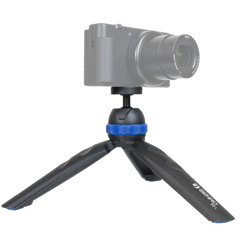 Benro PocketPod Tabletop Tripod & Handgrip â€“ Ultra-Compact Mini Tripod with Built-in Metal Ball Head, Supports Up to 3.3 lb (1.5 kg), Fits Smartphones, GoPro & Compact Cameras â€“ Foldable to 6.9â€³ (PP1) - Image 2
